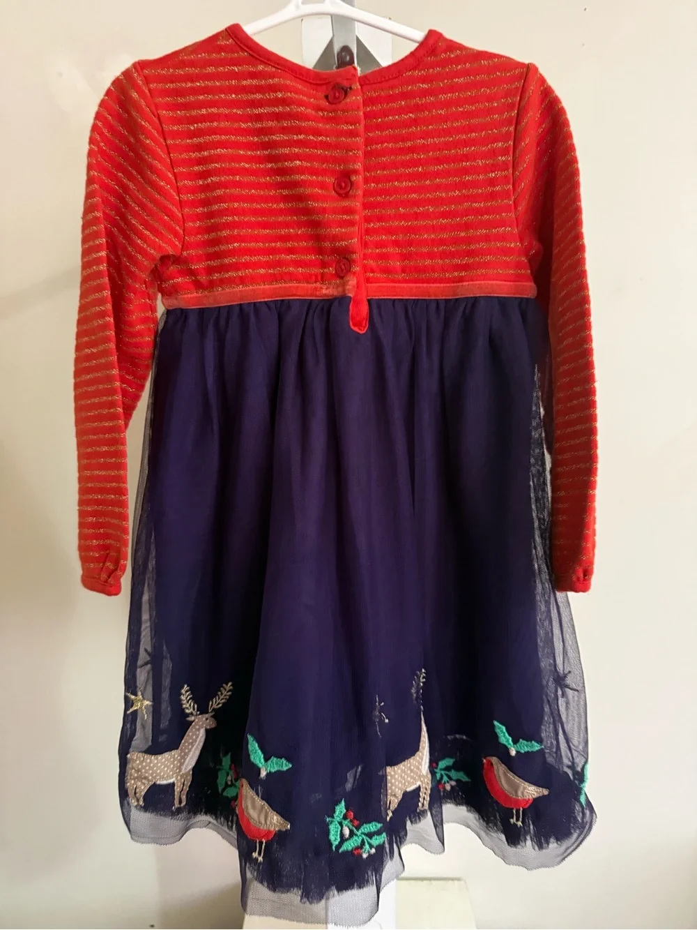 Mini Boden Christmas Applique Tulle Dress